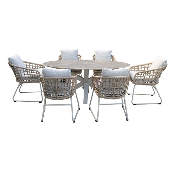 Orchard Life Juniper 6 Seat Dining Set with 180cm Elliptical Table image 6