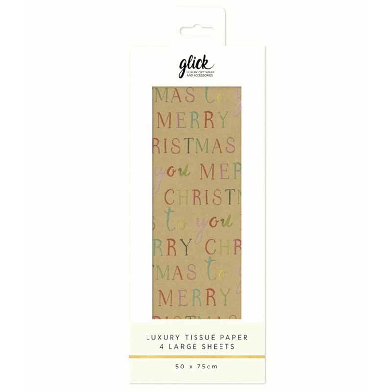 Glick Gold Exquisite Christmas Luxury Tissue Paper (Pack of 4) image 0