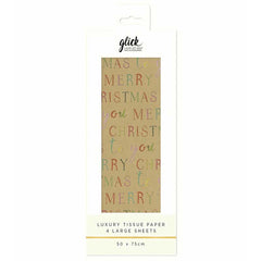 Glick Gold Exquisite Christmas Luxury Tissue Paper (Pack of 4) image 0
