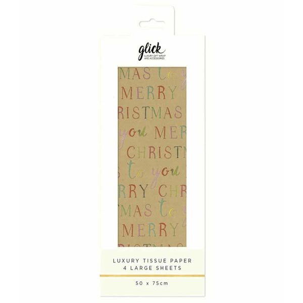 Glick Gold Exquisite Christmas Luxury Tissue Paper (Pack of 4) image 0