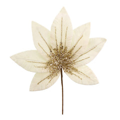 SageDecor Cream Velvet Leaf Spray (29cm) image 0