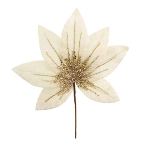 SageDecor Cream Velvet Leaf Spray (29cm) image 0