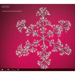 Lumineo LED Flashing Snowflake - Cool White - 78cm image