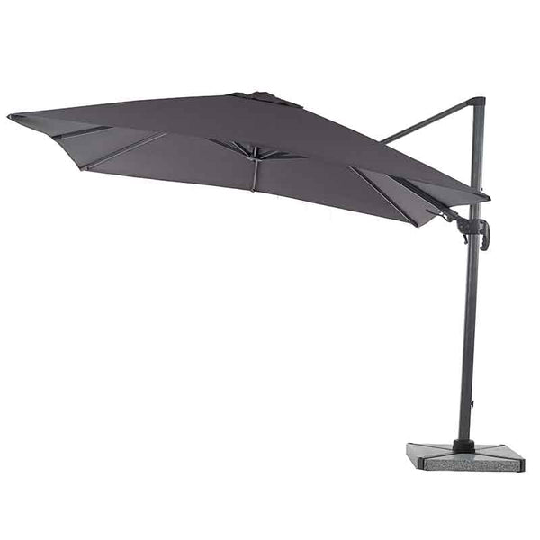 Bramblecrest Lichfield 2.7 x 2.7m Square Cantilever Parasol in Grey with Granite Base &amp; Cover image 3