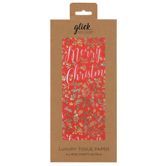 Glick Merry Christmas Foliage Luxury Tissue Paper (Pack of 4) image 0
