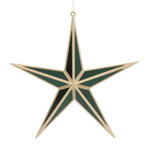 Gisela Graham Gold Acrylic &amp; Green Mirror 5-Point Star - Large image