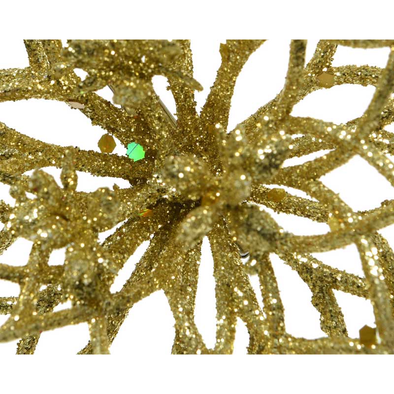 Everlands Gold Glitter Flower Clip image 0
