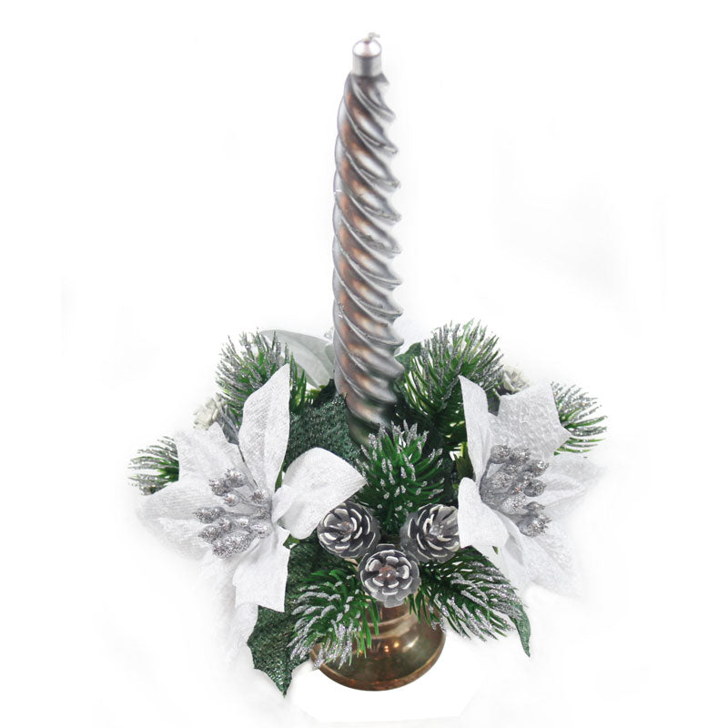 Peggy Wilkins Poinsettia Sparkle Candle Ring image 0