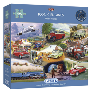 Gibsons Iconic Engines 1000 Piece Jigsaw Puzzle image 1