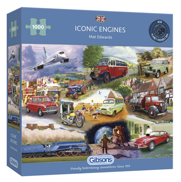 Gibsons Iconic Engines 1000 Piece Jigsaw Puzzle image 1