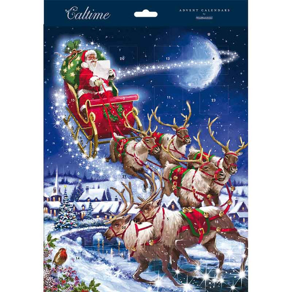 Caltime Santa's Sleigh Team Paper Advent Calendar image 0
