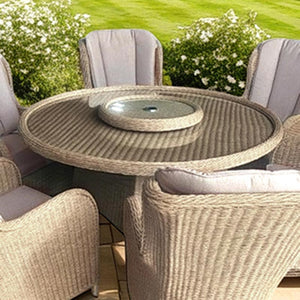 Orchard Life Mulberry 6 Seat Round Dining Set with 150cm Table &amp; Lazy Susan image 1
