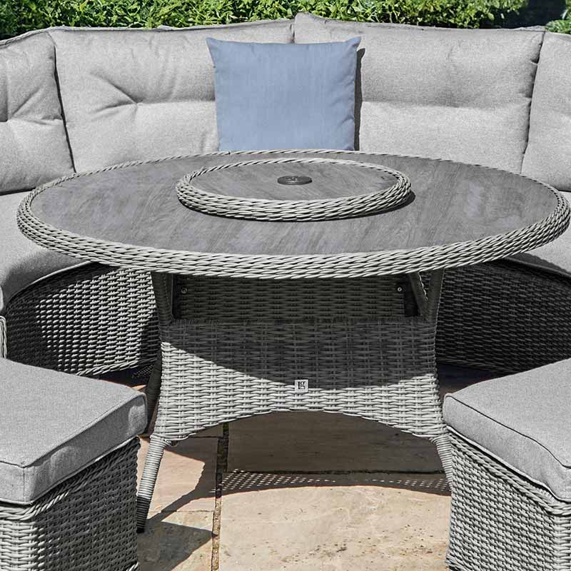 LG Outdoor St Tropez Round Modular Garden Set in Stone with Lazy Susan image 0