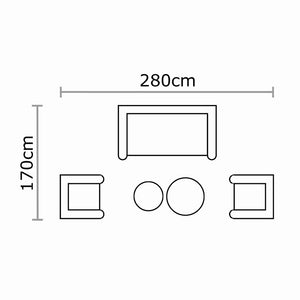 Bramblecrest Oregon Garden Lounge Set with 2 Round Coffee Tables image 15