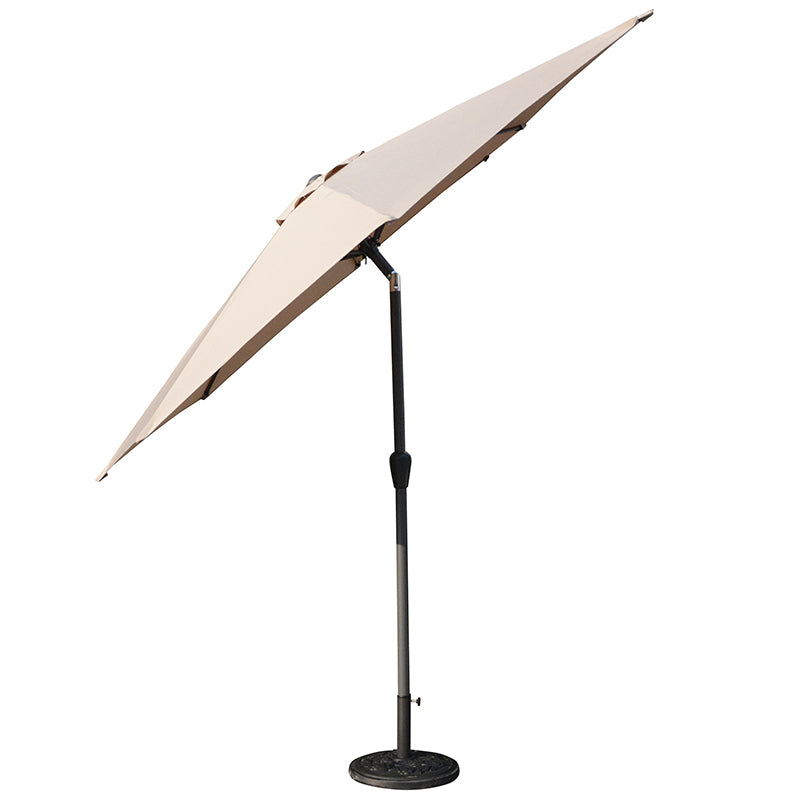 Sturdi Plus 3m Aluminium Round Crank & Tilt Parasol, Taupe image 0