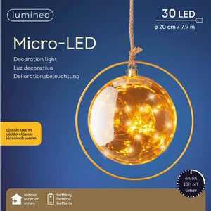 Lumineo Micro LED Hanging Ball with Hoop image 2