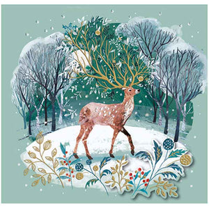 Ling Design Luxury Christmas Cards - Winter Stag (Pack of 5) image 0
