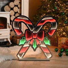 Festive Crossed Candy Canes Infinity Light image 0