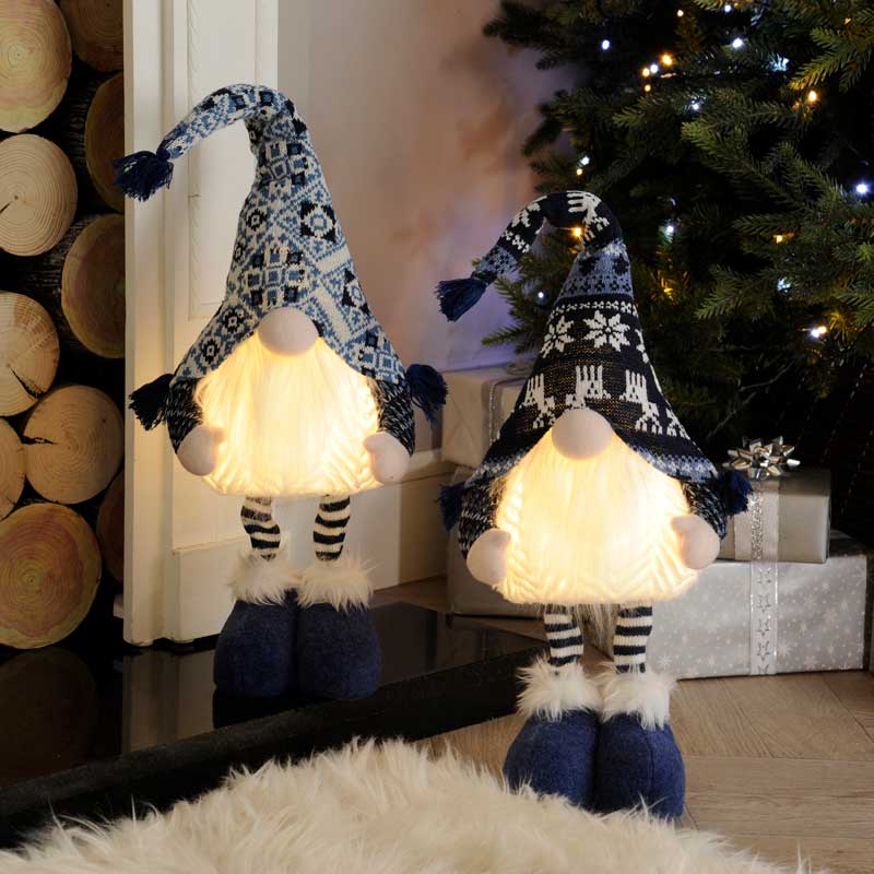 Festive White & Blue Telescopic Gonk (Assorted Designs) image 0