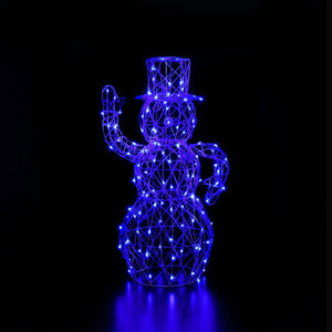 NOMA White Wicker Dickensian Snowman image 4