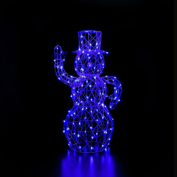 NOMA White Wicker Dickensian Snowman image 4