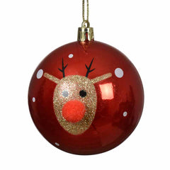 Decoris Shatterproof Bauble with Glitter Deer image 0