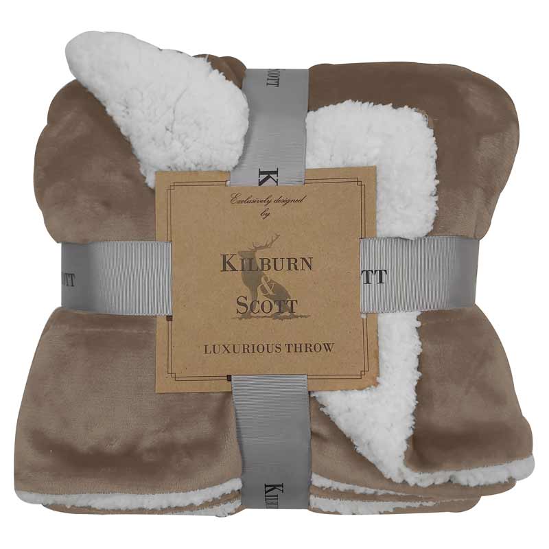 Kilburn & Scott Sterling Sherpa Throw in Neutral image 0