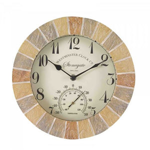 Outside In Stonegate Wall Clock & Thermometer image 1