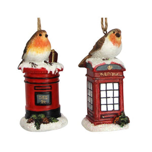 Gisela Graham Robin On Telephone OR Post Box (Assorted Designs) image 0