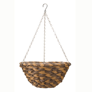 Smart Garden Earth Braid Faux Rattan Hanging Basket (14-inch) image 1