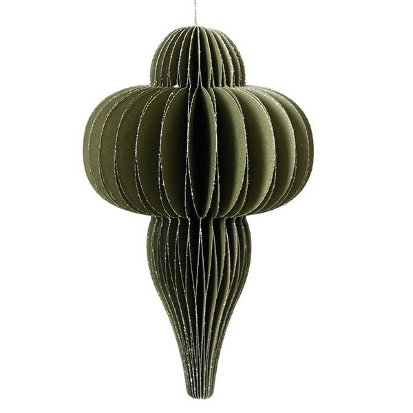 Decoris Hanging Paper Ornament - Green, 40cm image