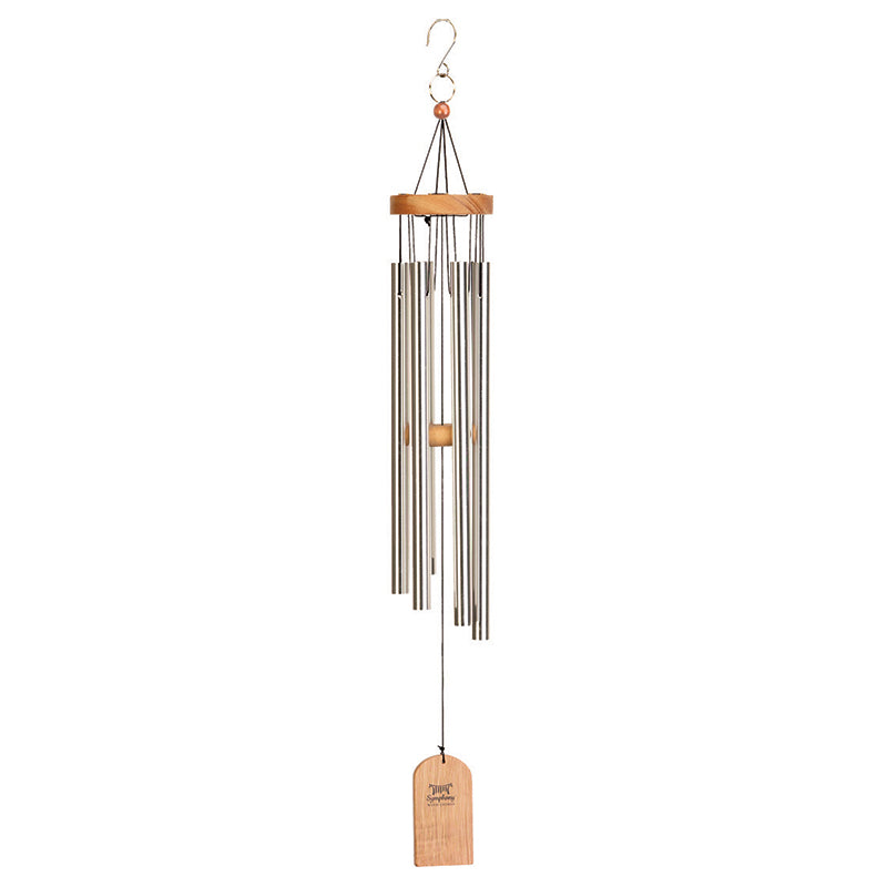 Symphony Wood & Aluminium Wind Chime with Silver Finish, size 68cm image 0