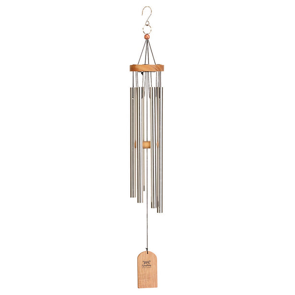 Symphony Wood & Aluminium Wind Chime with Silver Finish, size 68cm image 1