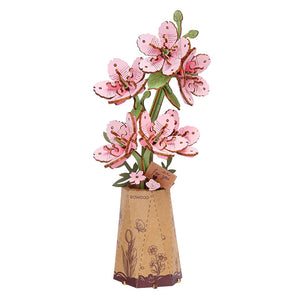 Robotime Sakura DIY Wooden Flower 3D Puzzle image 0