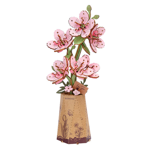 Robotime Sakura DIY Wooden Flower 3D Puzzle image 0