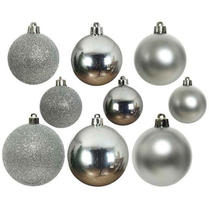 Decoris Shatterproof Baubles in Silver (Pack of 30) image 2
