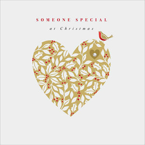Woodmansterne Heart Of Holly Christmas Card image 0
