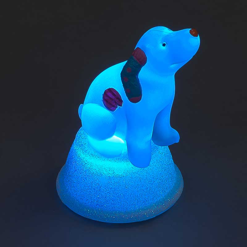 SnowTime Battery-Operated LED Acrylic Figure "The Snowdog" image 0