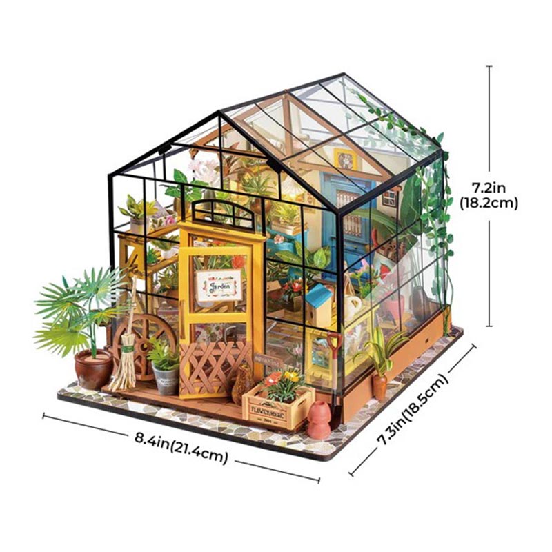 Robotime 'Cathy's Flower House' DIY Miniature House image 0