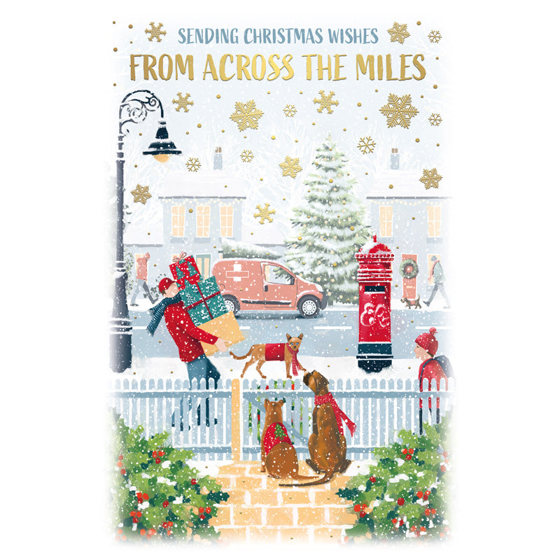Words N Wishes Snowy Street Scene Christmas Card image 0