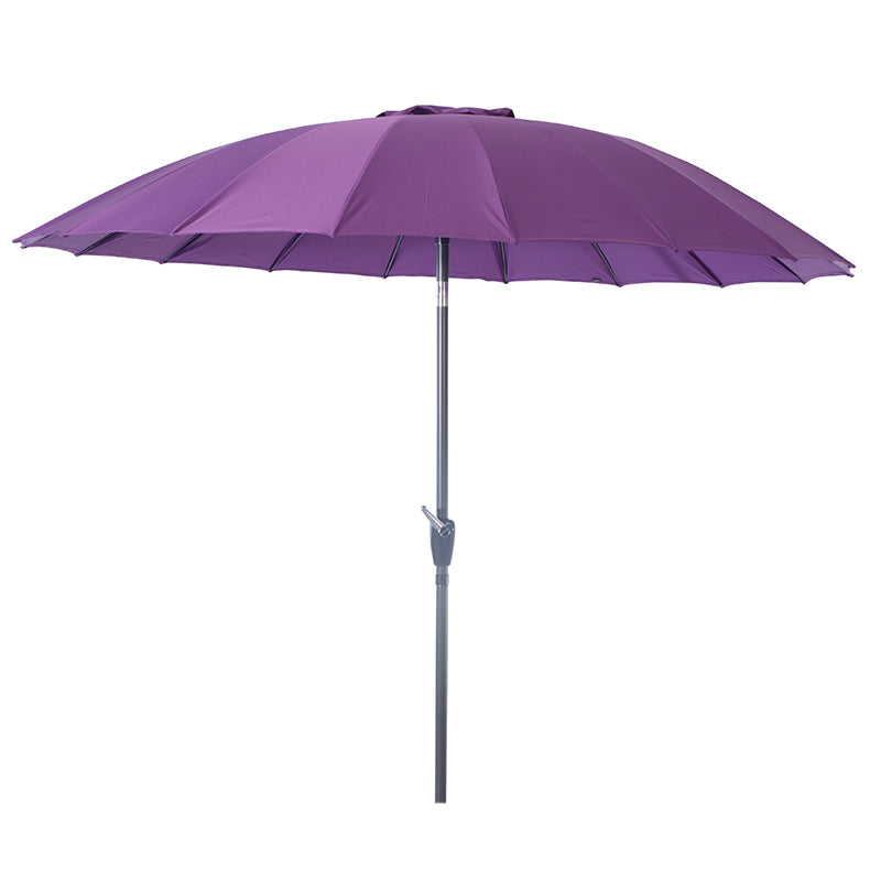 Sturdi 2.7m Shanghai Aluminium Round Crank & Tilt Parasol, Plum image 0