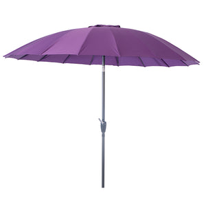 Sturdi 2.7m Shanghai Aluminium Round Crank & Tilt Parasol, Plum image 0