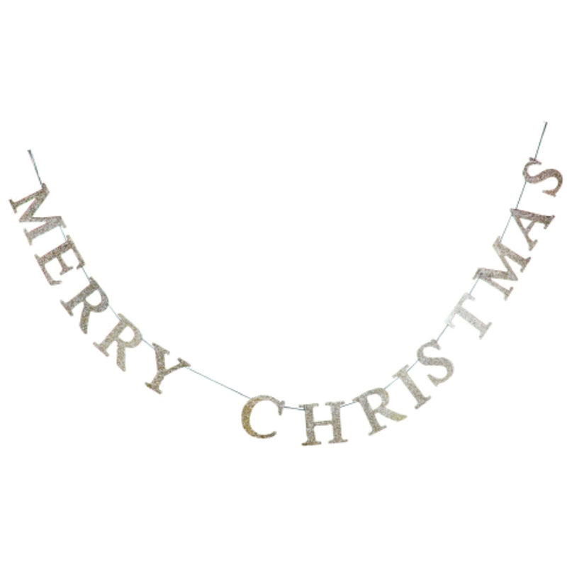 Gisela Graham Wood Merry Christmas Garland image 0