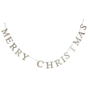 Gisela Graham Wood Merry Christmas Garland image 0