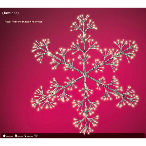 Lumineo LED Flashing Snowflake - Warm White image 2