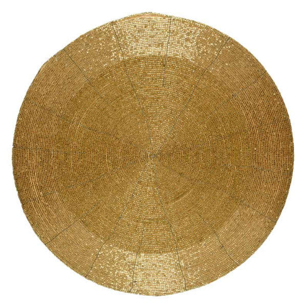 Decorative Beaded Placemat - Gold image