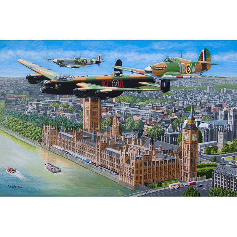 House of Puzzles Fly Past 500 Piece Jigsaw Puzzle image 0