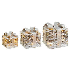 Lumineo LED Battery-Operated Rattan Giftboxes (Set of 3) image 1