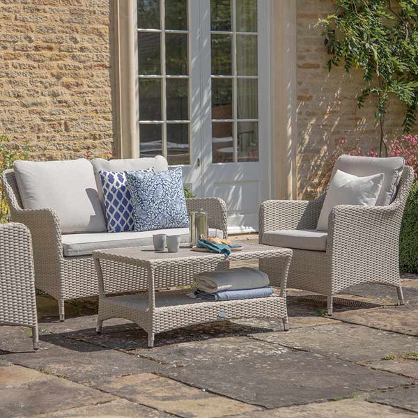 Bramblecrest Tetbury Deluxe Rattan 2-Seat Sofa Set in Nutmeg image 2