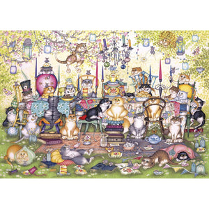 Gibsons Mad Catter's Tea Party 250 XL Piece Jigsaw Puzzle image 0